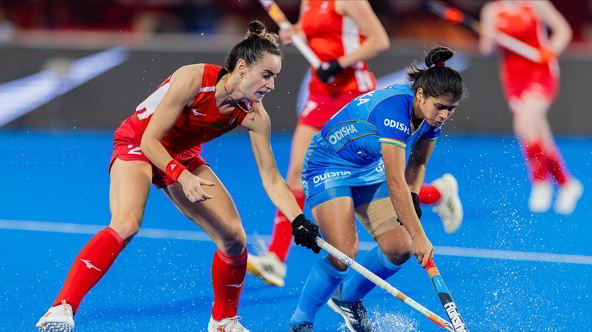 Photo: FIH Pro League : India women vs England women, FIH Pro League 2024-25 match.
