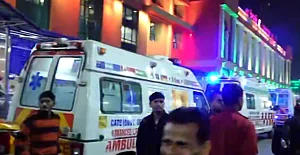 X/PTI : Ambulances stationed outside New Delhi Railway Station after a stampede on Saturday