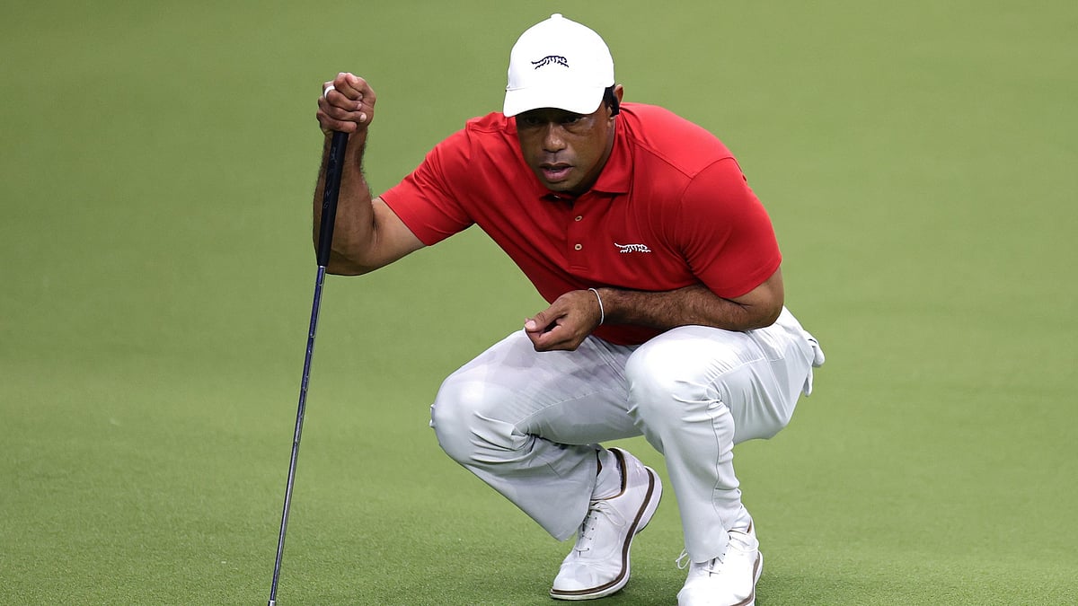 Tiger Woods in action for Jupiter Links back in January.