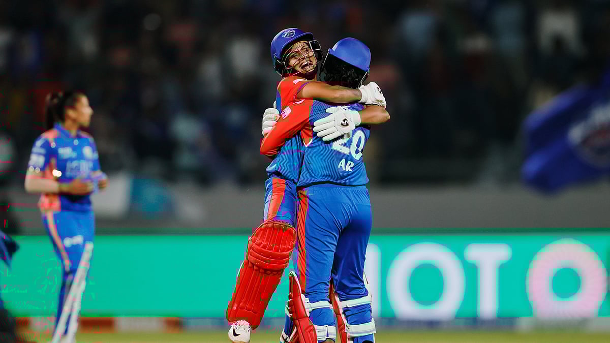 X/WPL : Delhi Capitals celebrate their win over Mumbai Indians in WPL 2025