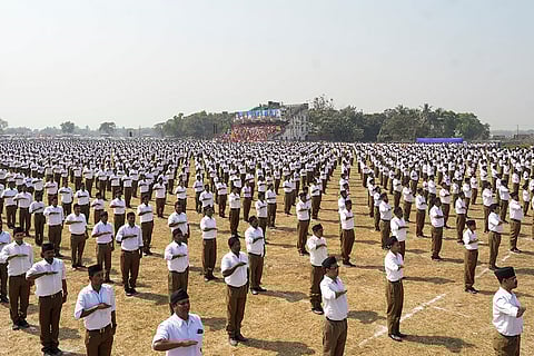 Mohan Bhagwat attends rally in Bardhaman