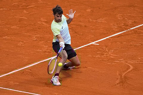 Argentina Open ATP quarterfinals: Mariano Navone returns the ball to Joao Fonseca