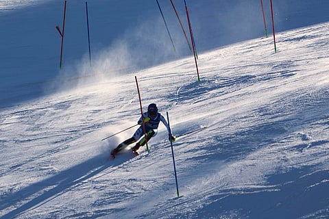 Austria Ski Worlds: United States' Mikaela Shiffrin competes