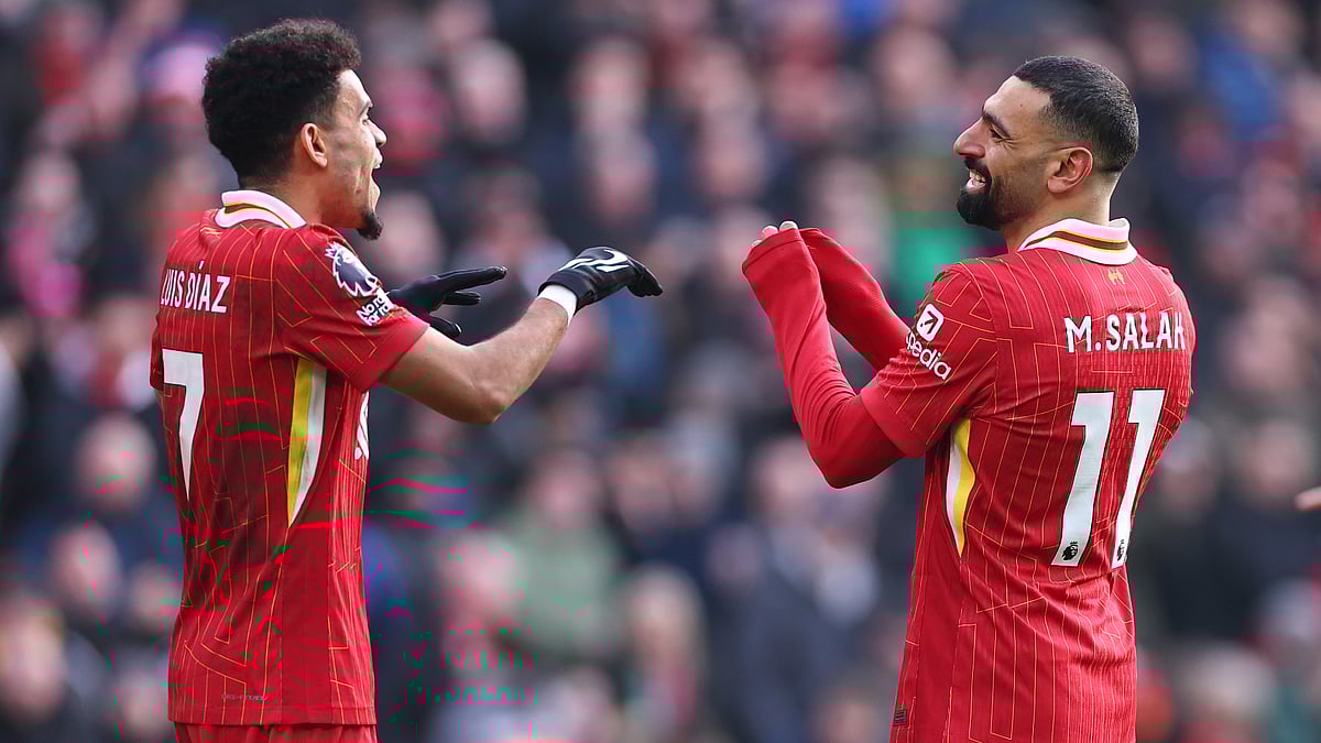 Luis Diaz and Mohamed Salah were both on target at Anfield. - null
