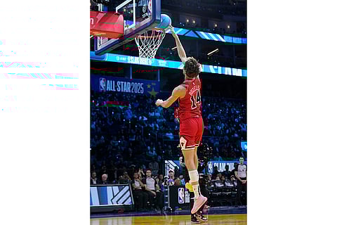 Slam Dunk Contest: Chicago Bulls forward Matas Buzelis misses on a dunk attempt