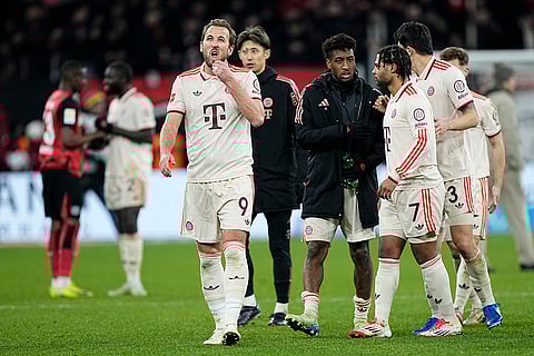 Bundesliga 2024-25: Bayern's Harry Kane reacts after the German Bundesliga soccer match