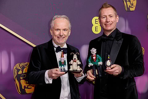 BAFTA Awards 2025: Nick Park, left, and Merlin Crossingham