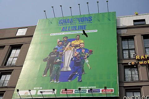 Champions Trophy 2025: A billboard that displays various famous cricketers