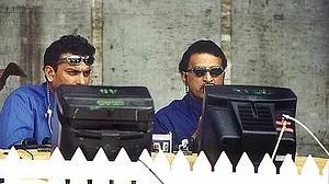 File : Sunil Gavaskar (right) and Ravi Shastri are part of the English commentary panel.