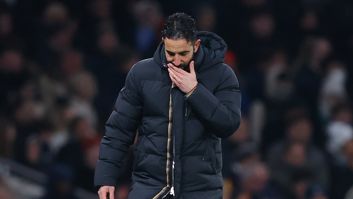 Ruben Amorim during Manchester United's defeat to Tottenham