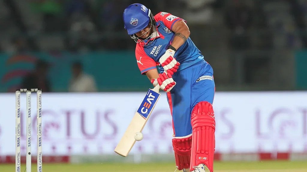 Women's Premier League : Shafali Verma bats during the WPL 2025 match between Delhi Capitals and Mumbai Indians in Vadodara. 