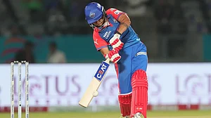 Women's Premier League : Shafali Verma bats during the WPL 2025 match between Delhi Capitals and Mumbai Indians in Vadodara.