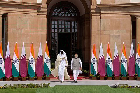 PM Modi, Amir of Qatar at Hyderabad House