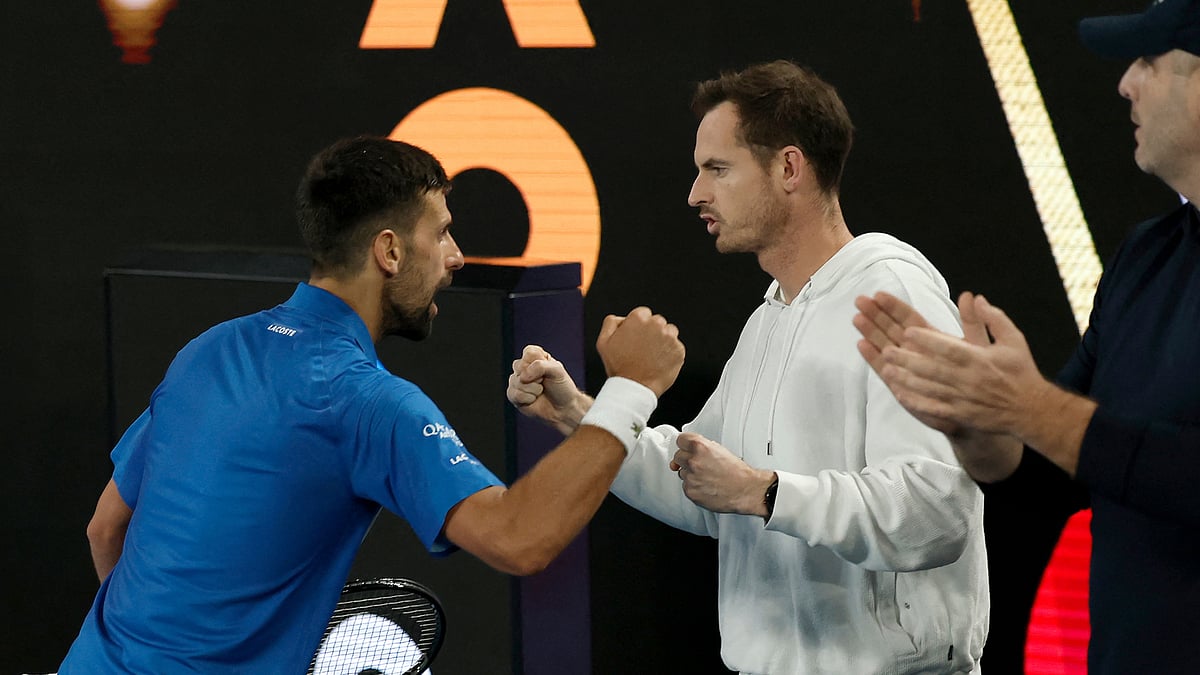 Novak Djokovic and Andy Murray at the Australian Open.