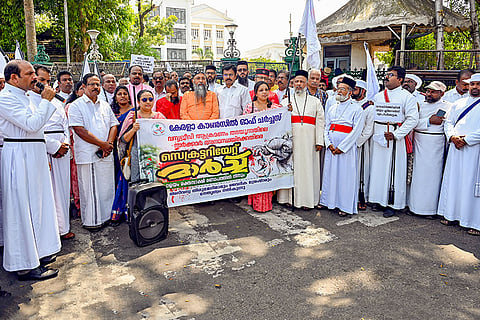 Protest by Kerala Council of Churches