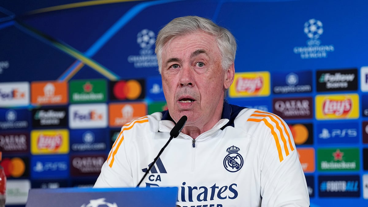 Carlo Ancelotti ahead of Real Madrid's Champions League clash against Manchester City. - null