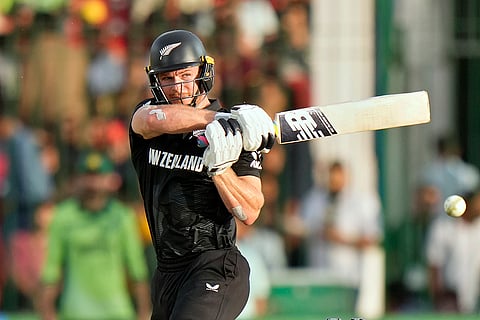 Champions Trophy 2025 Match 1, PAK vs NZ: New Zealand's Glenn Phillips plays a shot