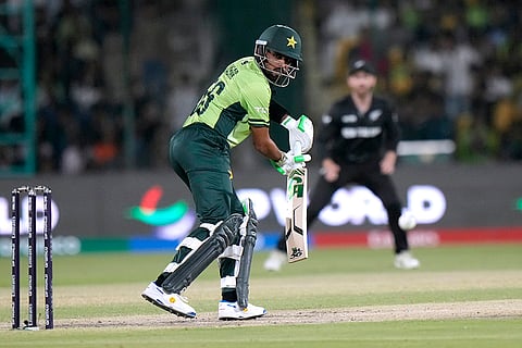 Champions Trophy 2025 Match 1, PAK vs NZ: Pakistan's Babar Azam plays a shot