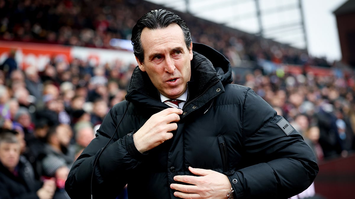 Unai Emery during Aston Villa's 1-1 draw with Ipswich Town