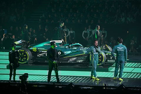 F1 75 Live launch event: The new car of Aston Martin driver Lance Stroll