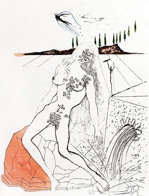 Dalí’s ‘Apollinaire-Woman at the Fountain’