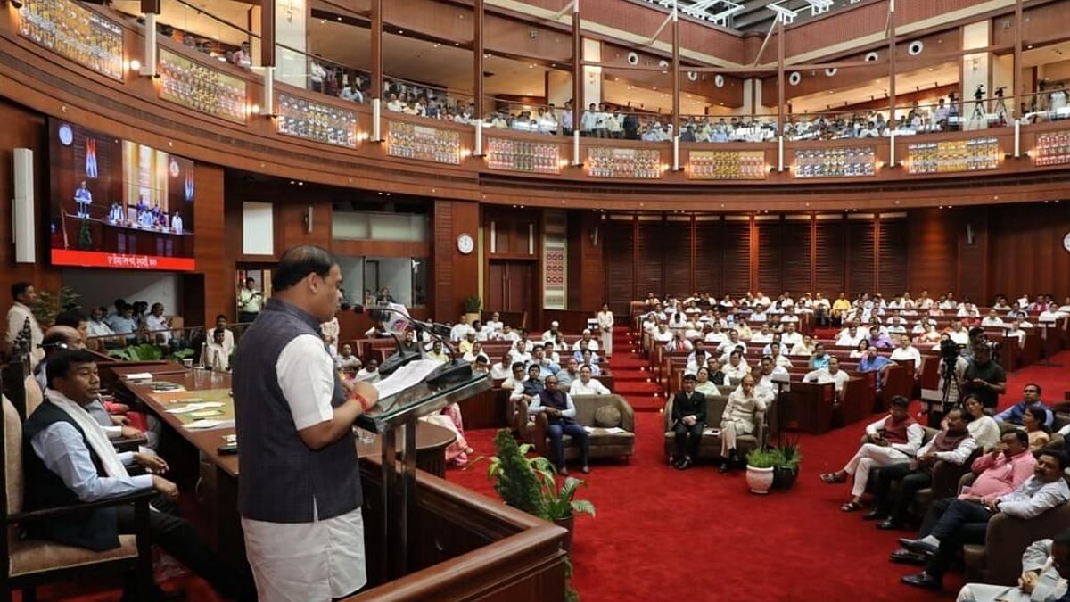 | Photo: PTI : Assam Assembly Adjourned Thrice Amid Chaos Caused By Ruling And Opposition Members 