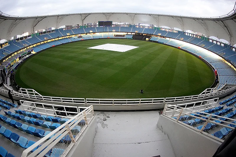 Champions Trophy Cricket 2025: Preparations at Dubai International Cricket Stadium photos_
