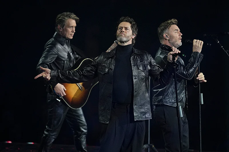 F1 75 Live launch event at the O2 arena in London: Take that perform