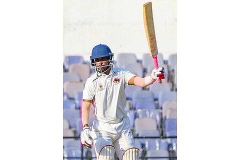 Ranji Trophy semi-final, Mumbai Vs Vidarbha: Mumbai's Akash Anand celebrates his half century
