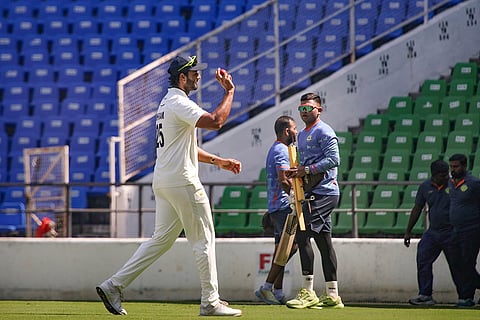 Ranji Trophy semi-final, Mumbai Vs Vidarbha: Mumbai's Shivam Dube displays the ball after taking a five-wicket haul
