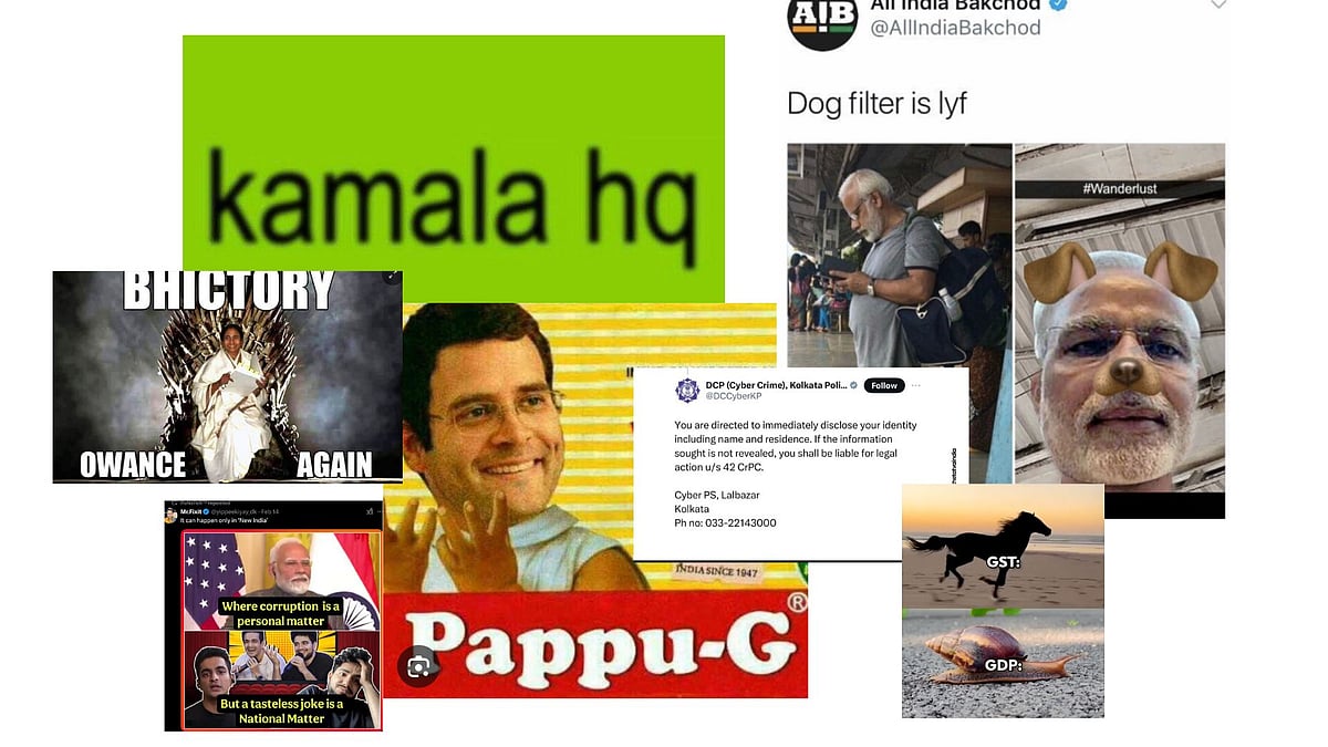 Popular memes created by social media users, political parties and government bodies - Sourced from X and Reddit