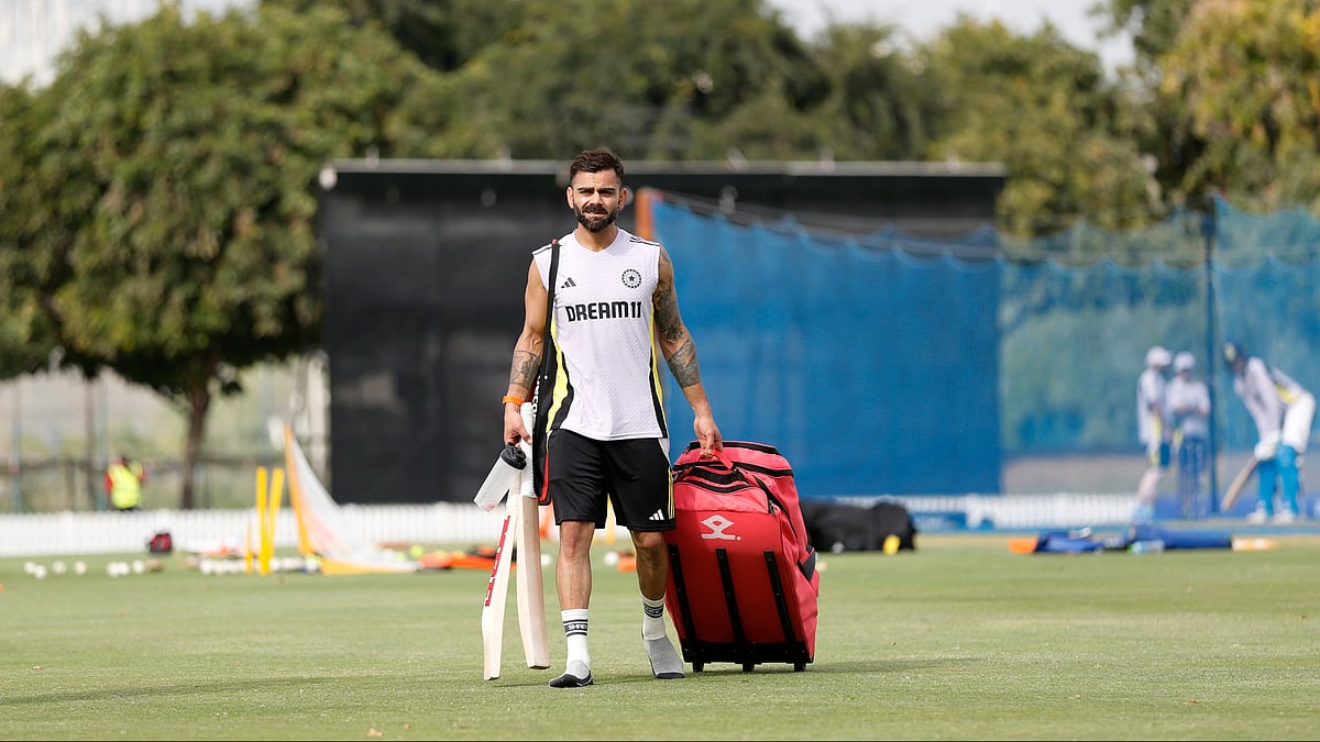 Photo: X | BCCI : India batter Virat Kohli during a practice session.