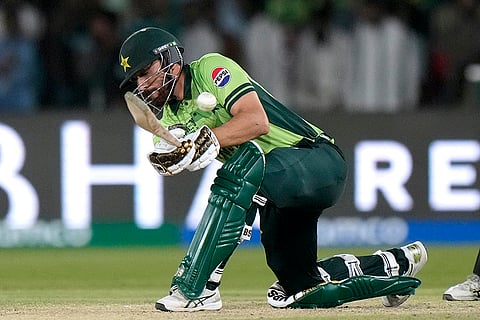 Champions Trophy 2025 Match 1, PAK vs NZ: Pakistan's Salman Ali Agha plays a shot