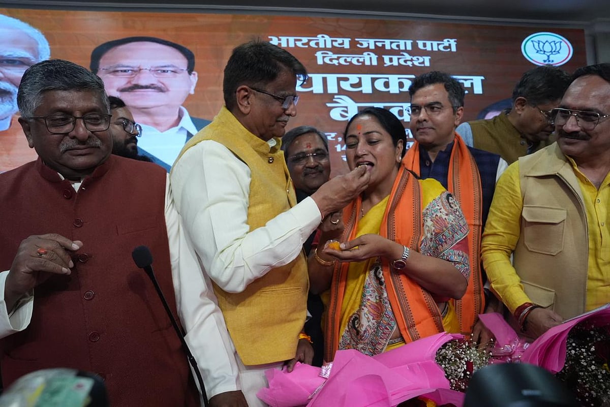 Tribhuvan Tiwari/Outlook India : BJP announces Rekha Gupta as Delhi's next Chief Minister