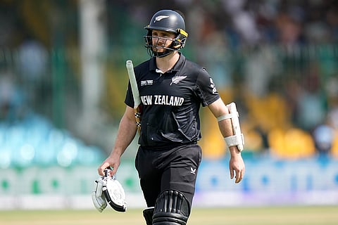 Champions Trophy 2025 Match 1, PAK vs NZ: New Zealand's Kane Williamson reacts as he walks off the field