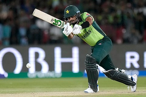Champions Trophy 2025 Match 1, PAK vs NZ: Pakistan's Babar Azam plays a shot