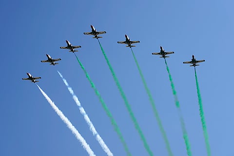 Champions Trophy 2025 Match 1, PAK vs NZ: Pakistan Air Force planes of Sherdils aerobatics perform