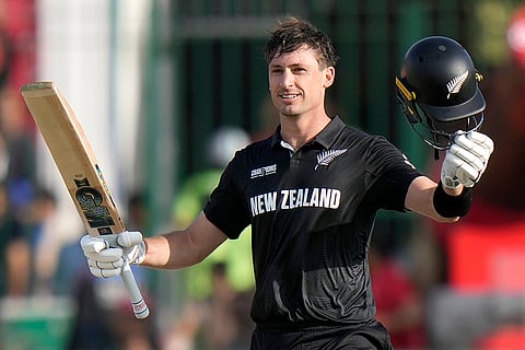 Champions Trophy 2025 Match 1, PAK vs NZ: New Zealand's Will Young celebrates after scoring century