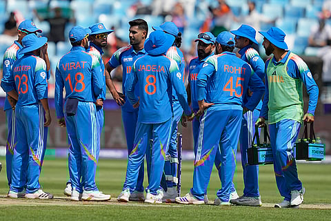 Champions Trophy 2025 Match 2, IND vs BAN: India's Harshit Rana celebrates after the dismissal of Bangladesh's Najmul Hossain Shanto