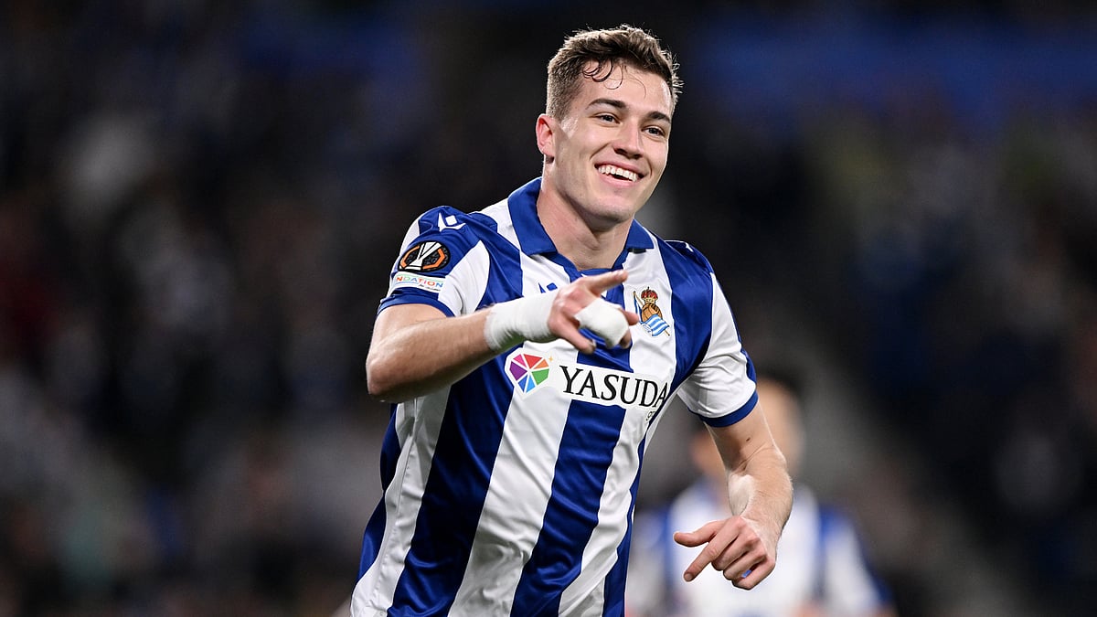 Luka Sucic celebrates - null