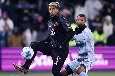 CONCACAF Champions Cup: Inter Miami forward Luis Suárez (9) controls a pass
