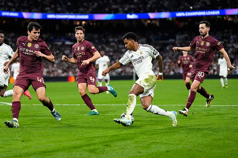 UEFA Champions League playoff second leg soccer Real Madrid and Manchester City: Rodrygo