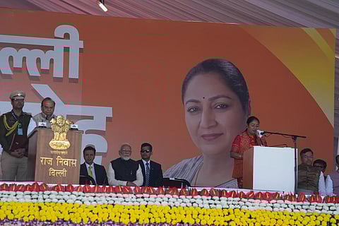 Delhi govt. swearing-in ceremony: Rekha Gupta takes oath as Delhi Chief Minister