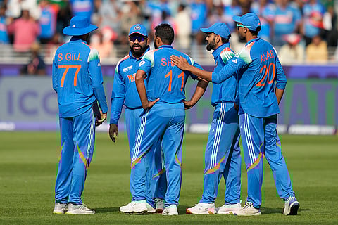 Champions Trophy 2025 Match 2, IND vs BAN: Mohammed Shami celebrates after the dismissal of Bangladesh's Jaker Ali