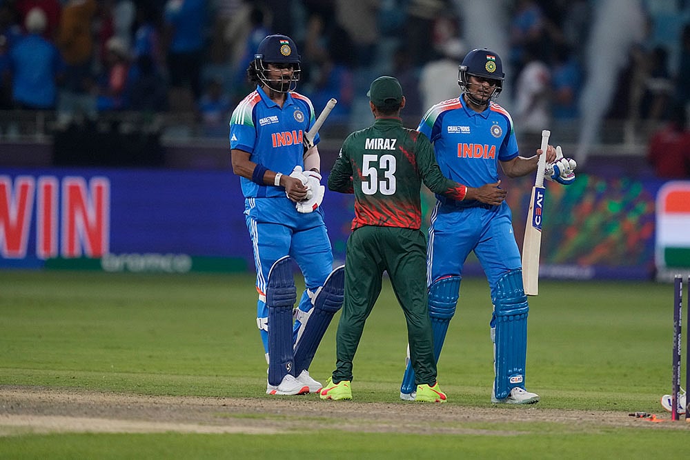 Photo: AP/Altaf Qadri : Champions Trophy 2025: Bangladesh vs India
