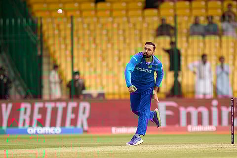 Champions Trophy 2025 Match 3, AFG vs SA: Afghanistan's Mohammad Nabi bowls