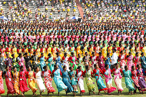 Rehearsal for Jhumoir Binandini dance