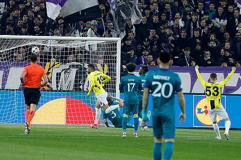 Europa League playoff second leg, Anderlecht vs Fenerbahce: Fenerbahce's Youssef En-Nesyri scores the opening goal