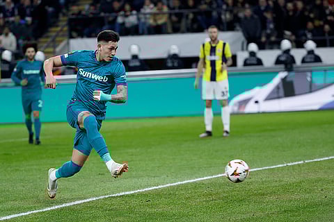 Europa League playoff second leg, Anderlecht vs Fenerbahce: Anderlecht's Luis Vazquez scores his sides first goal