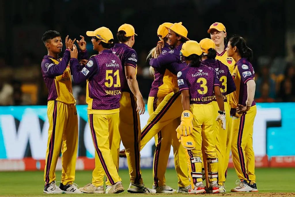 BCCI  : UP Warriorz celebrate win over Delhi Capitals in matcch 8 of the Women's Premier League 2025. 
